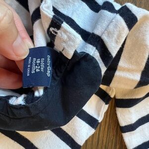 GAP Black and White Striped Toddler Shirt